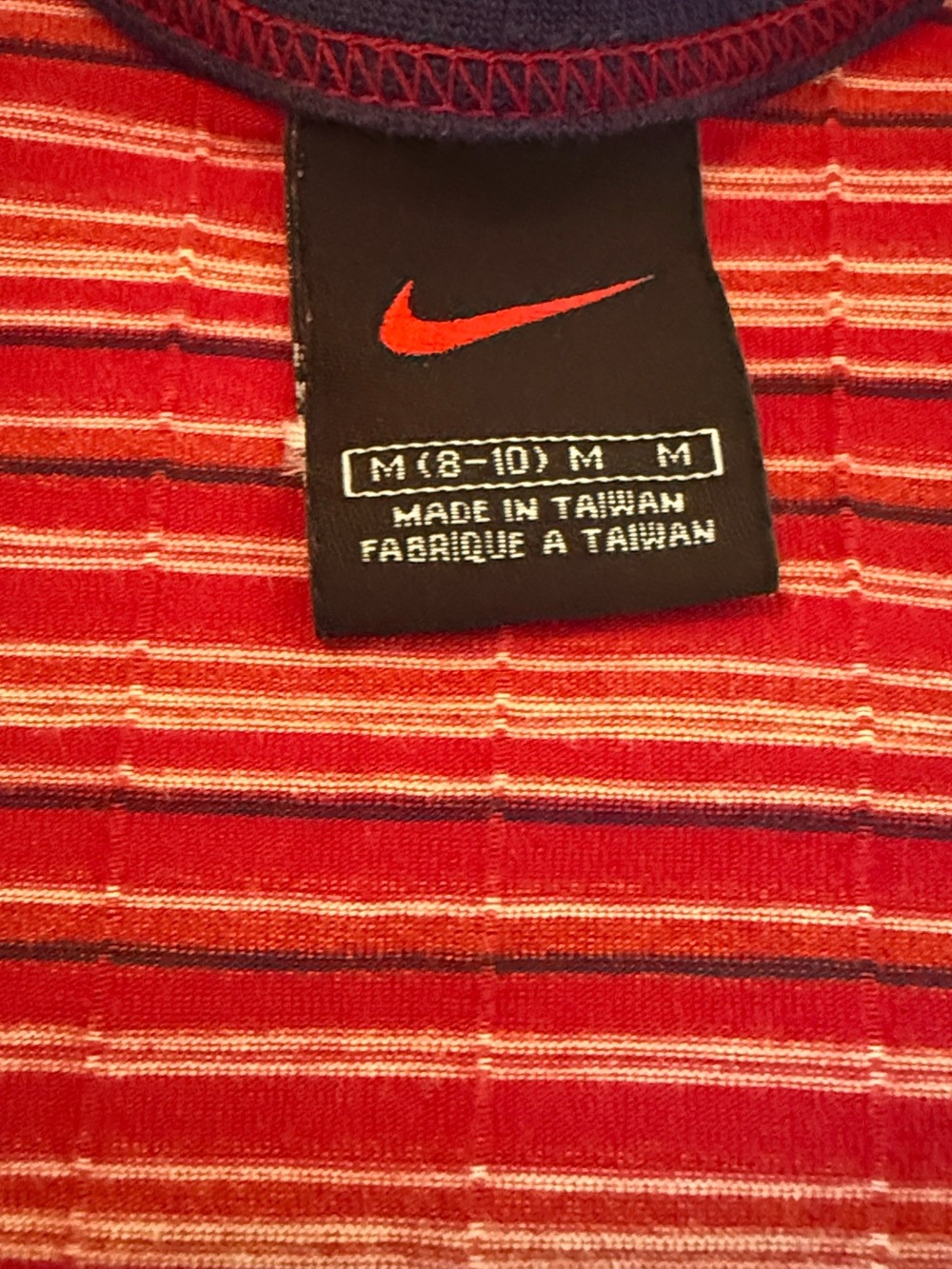 Vintage Nike Red Striped Tank with Navy Trim - Picture 4 of 7